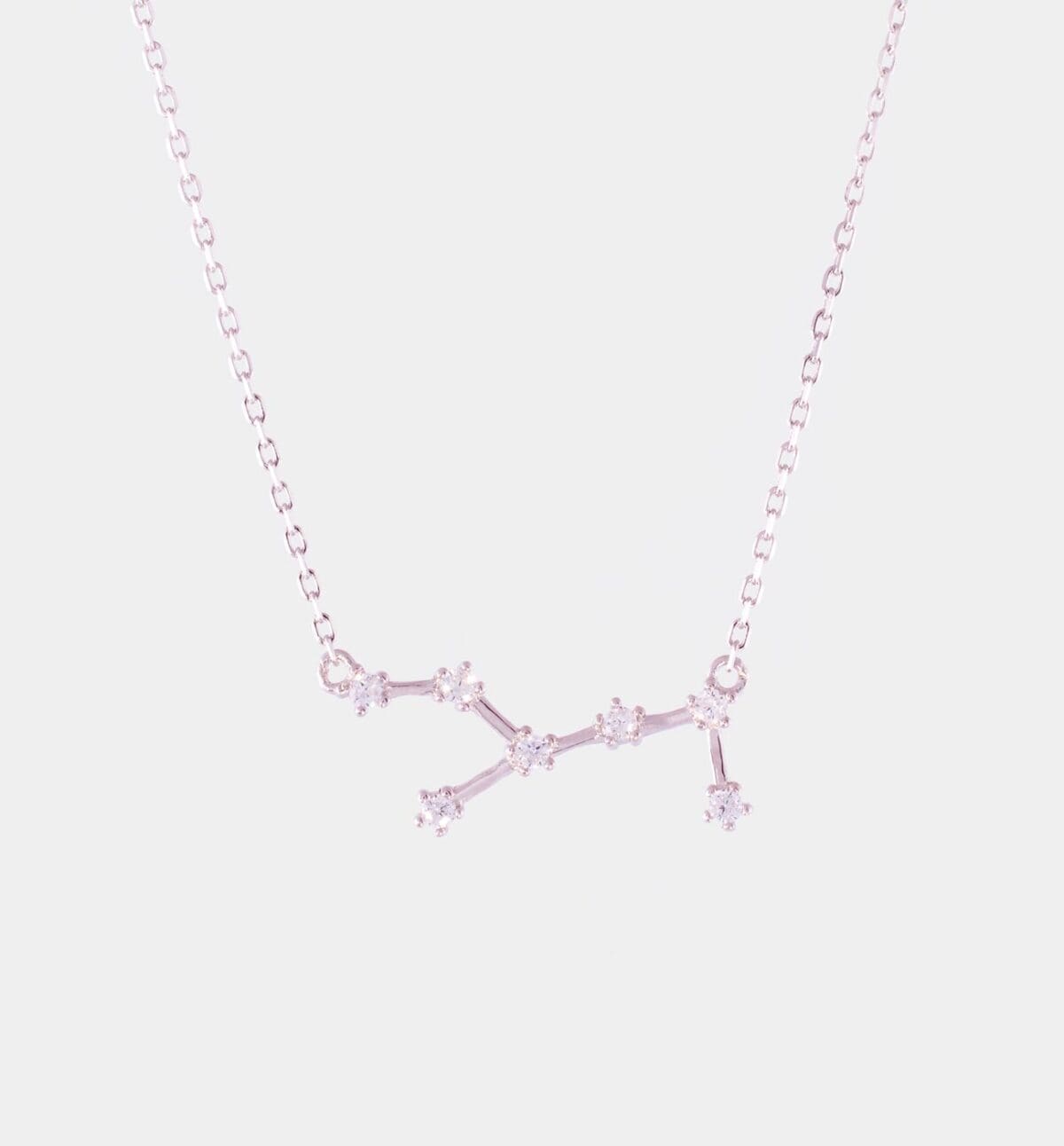Sternkonstellation des Sternzeichen Jungfrau in Silber
