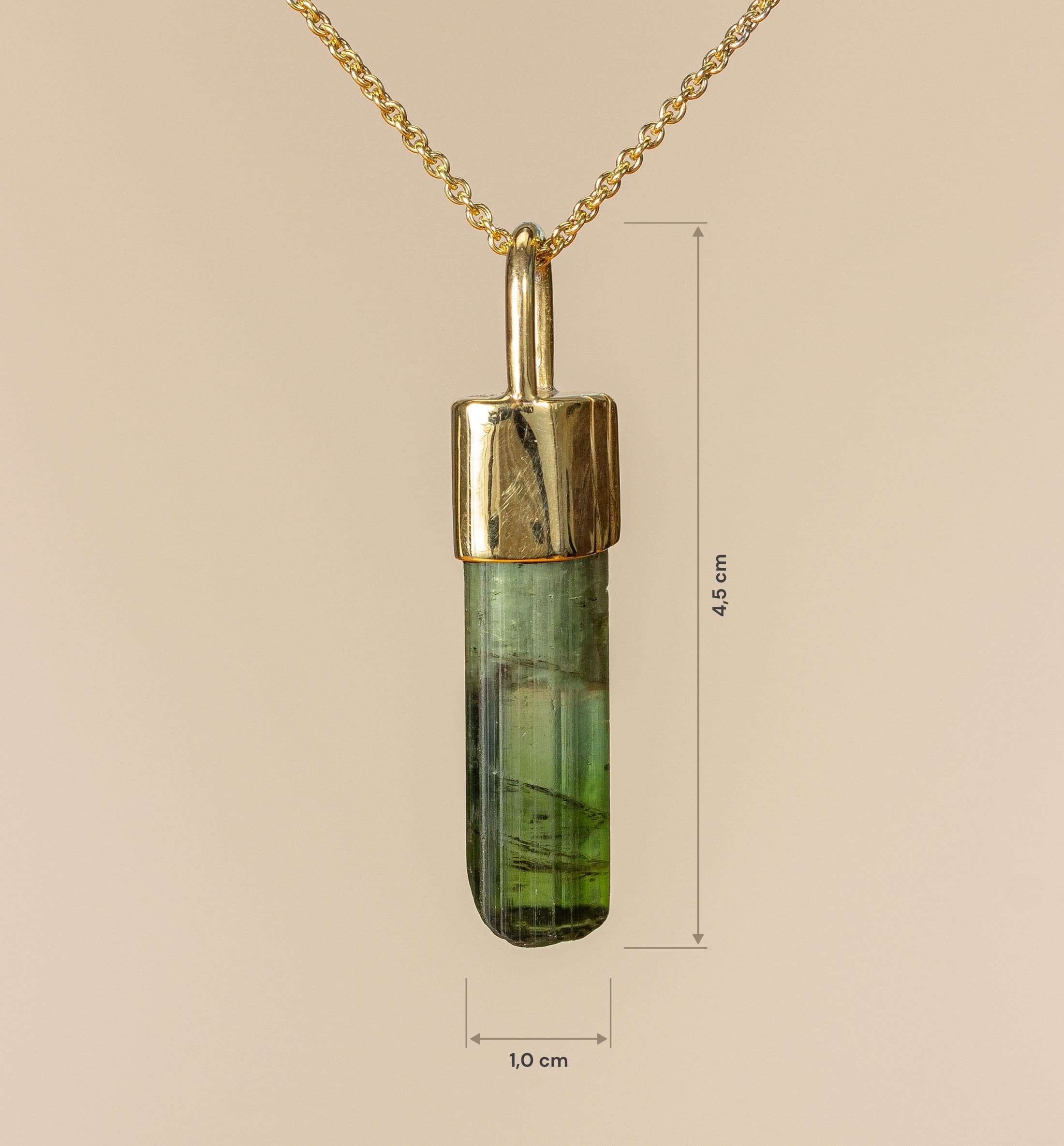 Halskette als Talisman mit Grünem Turmalin