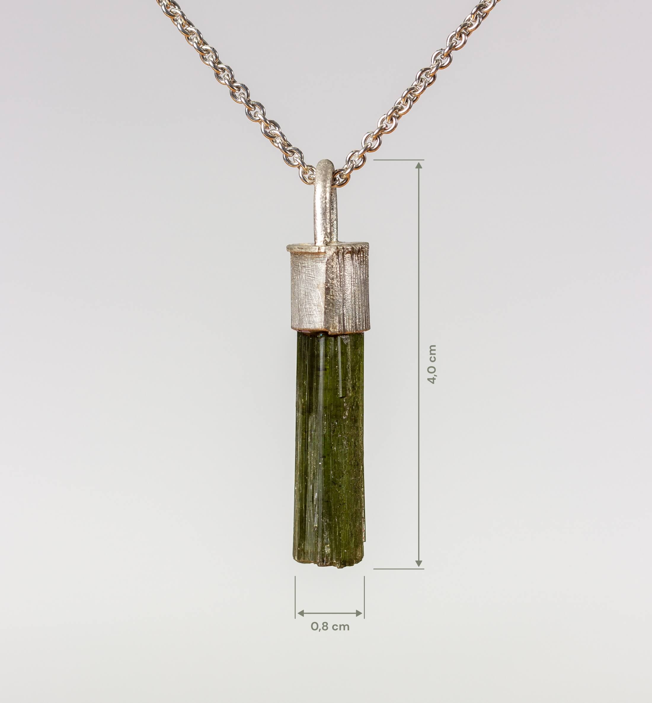 Halskette als Talisman mit Grünem Turmalin